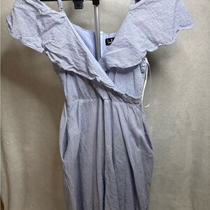 Lulu's Sky Blue Strapless Dress